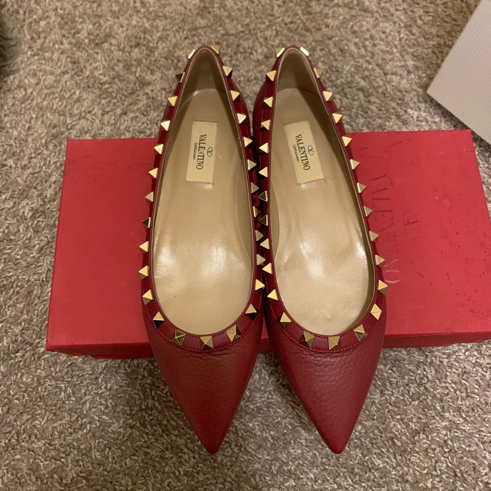 Valentino rock stud flats